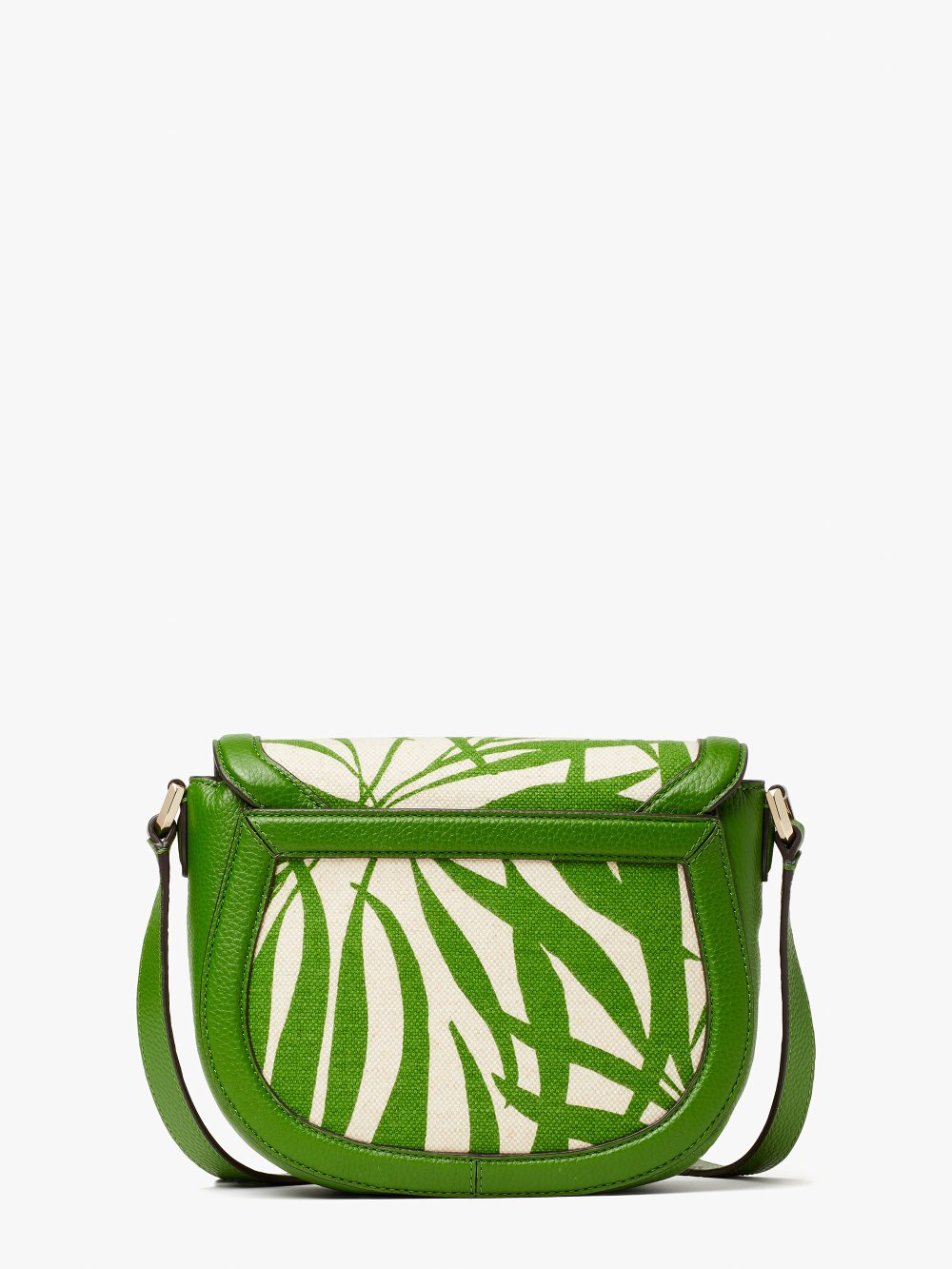 Women's bitter greens multi knott palm canvas medium saddle bag | Kate Spade