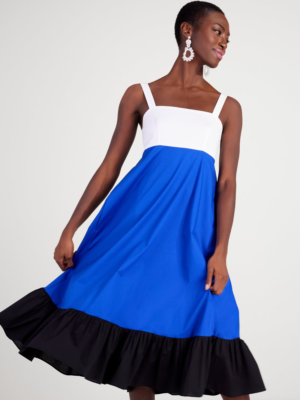 Women's blueberry colorblock al fresco midi dress | Kate Spade