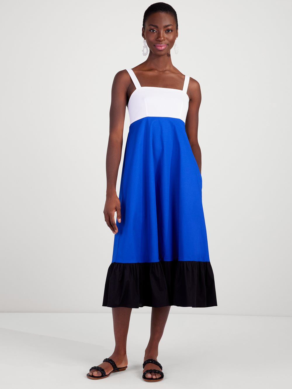 Women's blueberry colorblock al fresco midi dress | Kate Spade