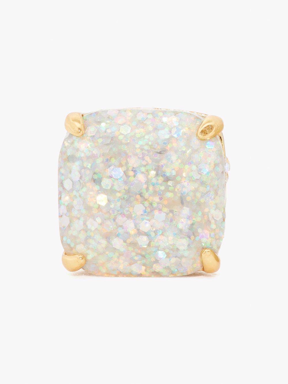 Women's opal glitter small square studs | Kate Spade