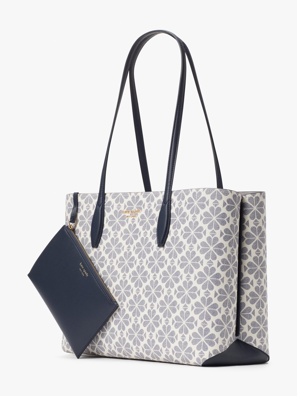 Women's slate blue multi spade flower coated canvas all day large tote | Kate Spade