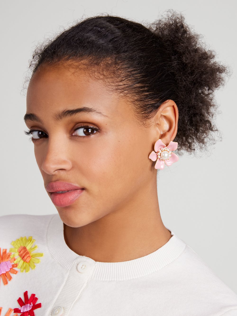 Women's blush. flora statement studs | Kate Spade