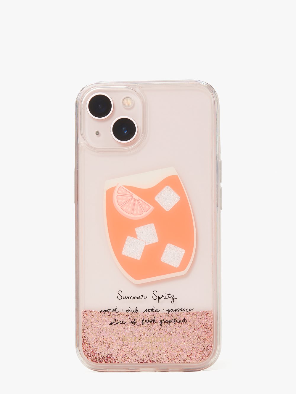 Women's peach multi. campari liquid glitter iphone 13 case | Kate Spade