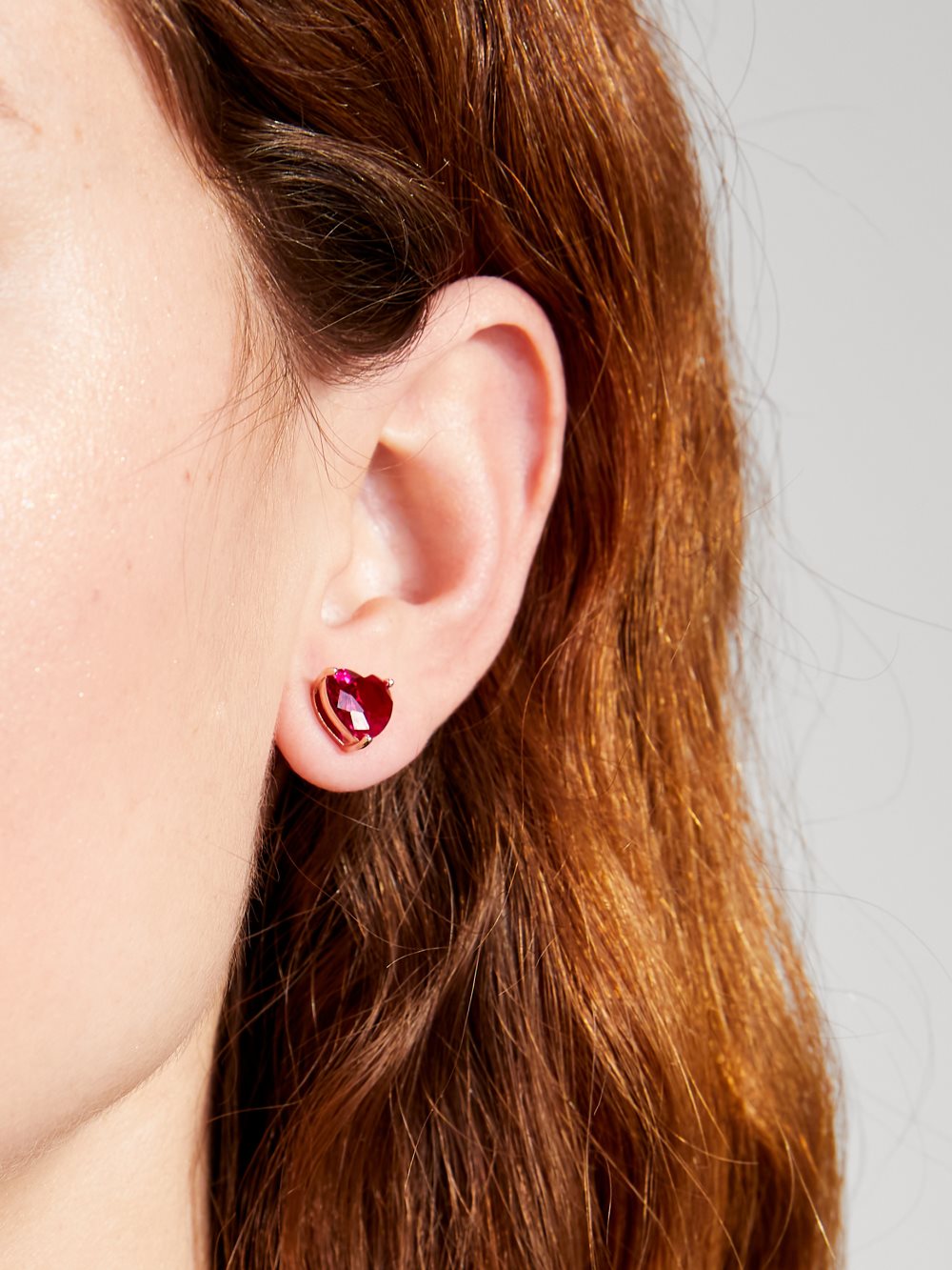 Women's red. my love heart studs | Kate Spade