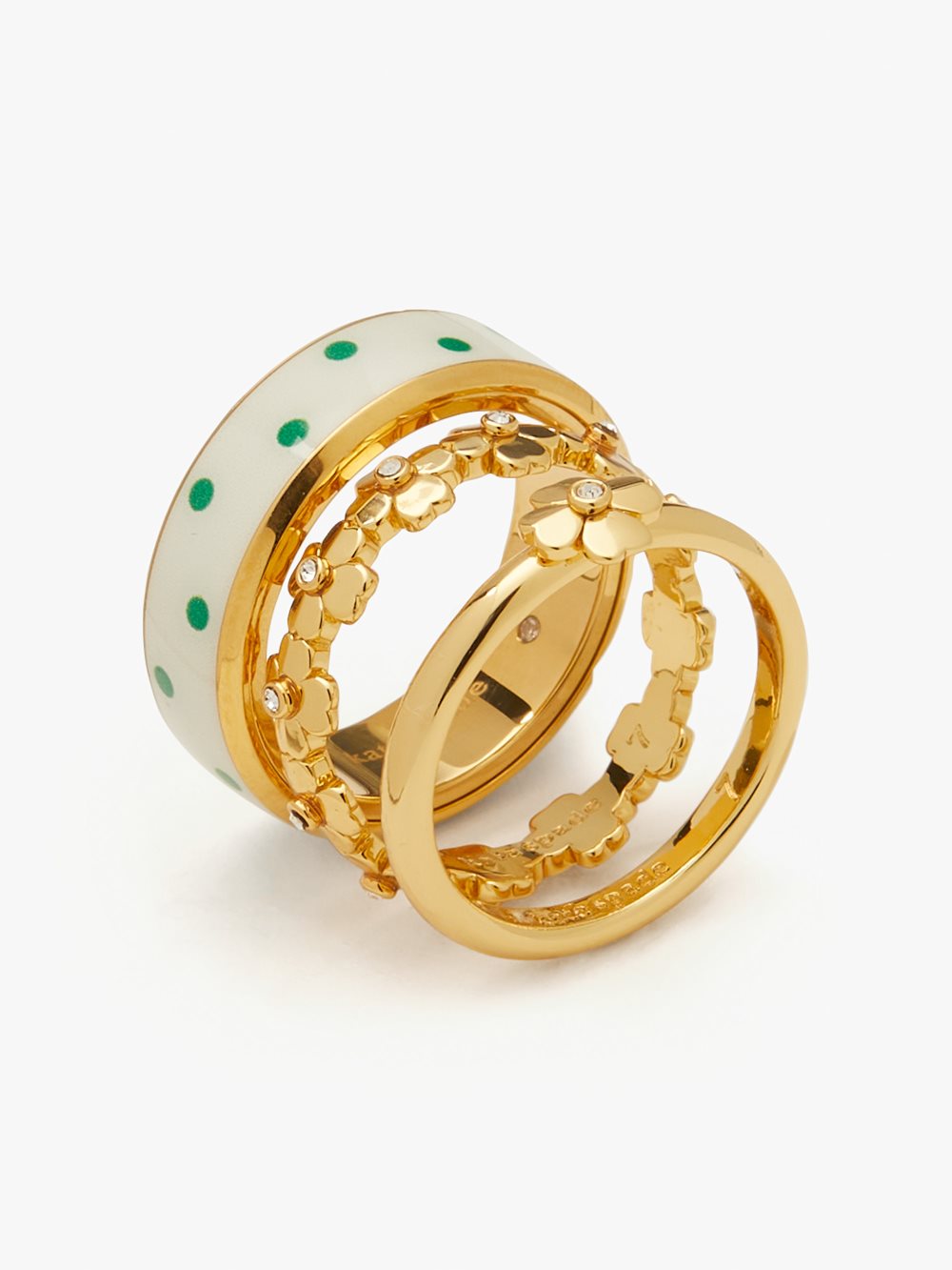 Women's sun dot heritage spade flower stacked ring set | Kate Spade