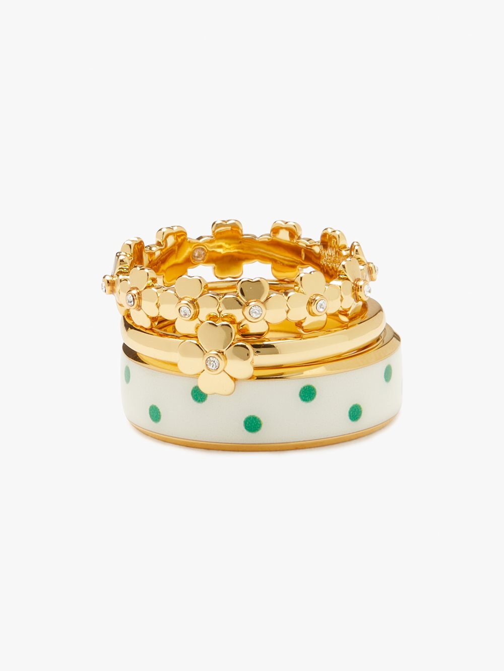 Women's sun dot heritage spade flower stacked ring set | Kate Spade