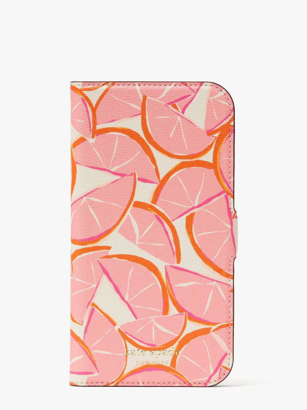 Women's pink multi. spencer grapefruit iphone 13 pro max magnetic wrap folio case | Kate Spade