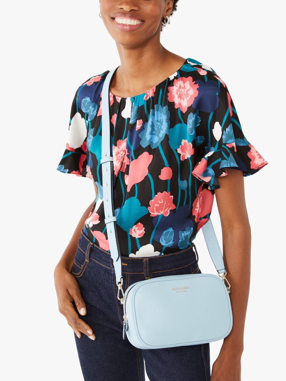 Women's teacup blue astrid medium camera bag | Kate Spade