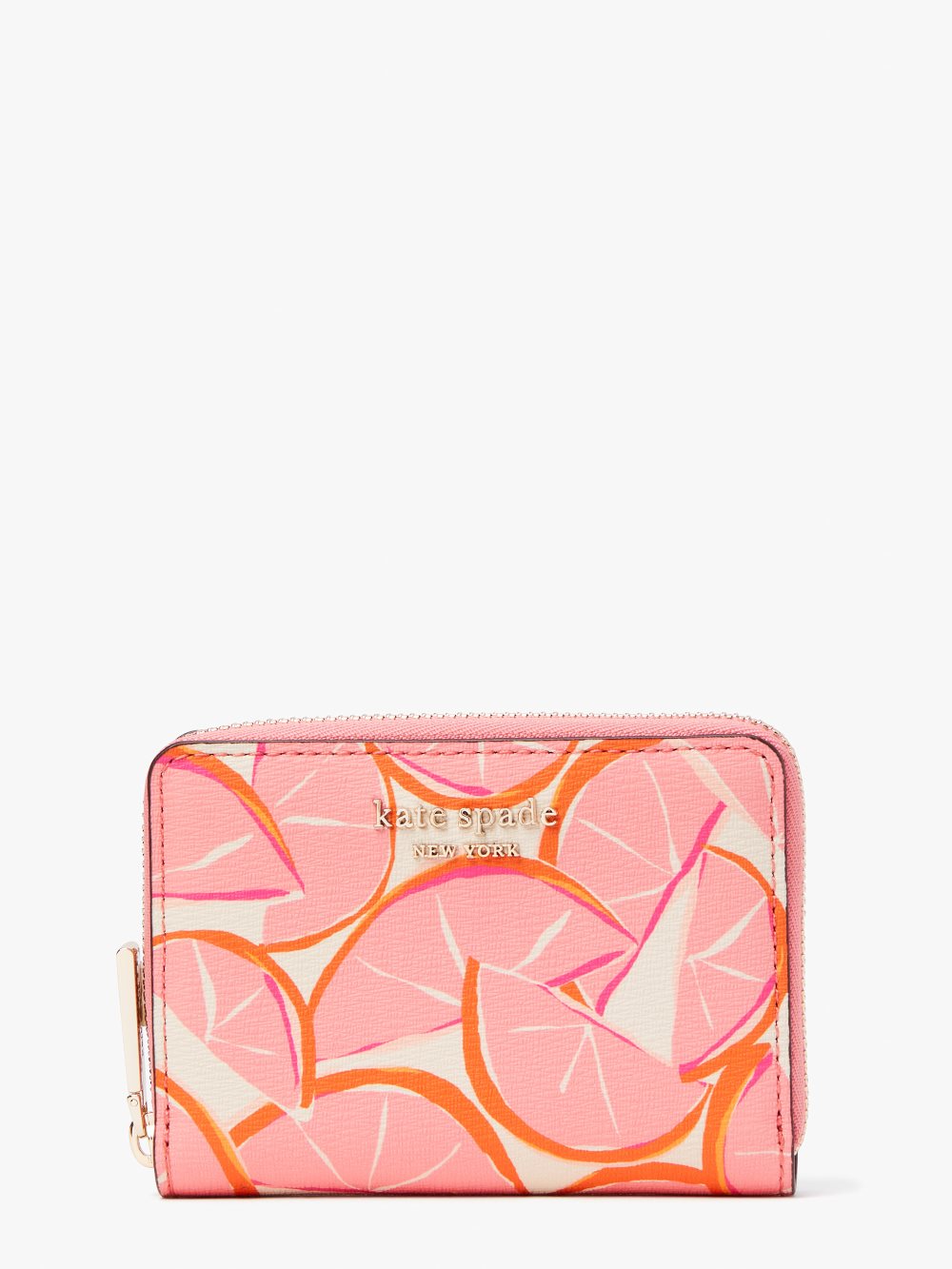 Women's pink multi. spencer grapefruit zip card case | Kate Spade