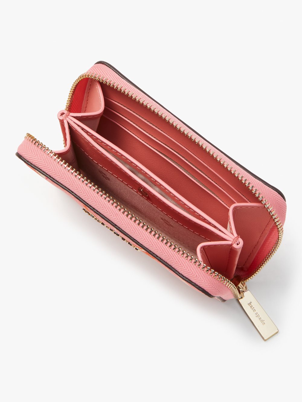 Women's pink multi. spencer grapefruit zip card case | Kate Spade