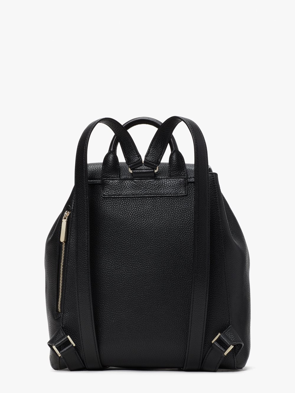 Women's black sinch pebbled leather medium flap backpack | Kate Spade