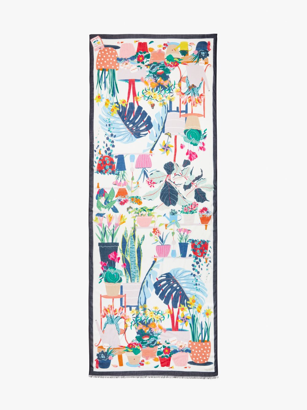 Women's 151 french cream (february) flower pot jungle oblong scarf | Kate Spade