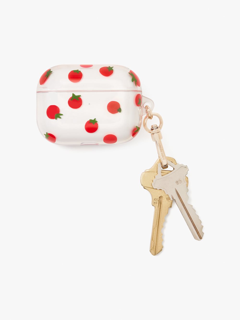 Women's bright red Roma Tomato AirPods Pro Case | Kate Spade