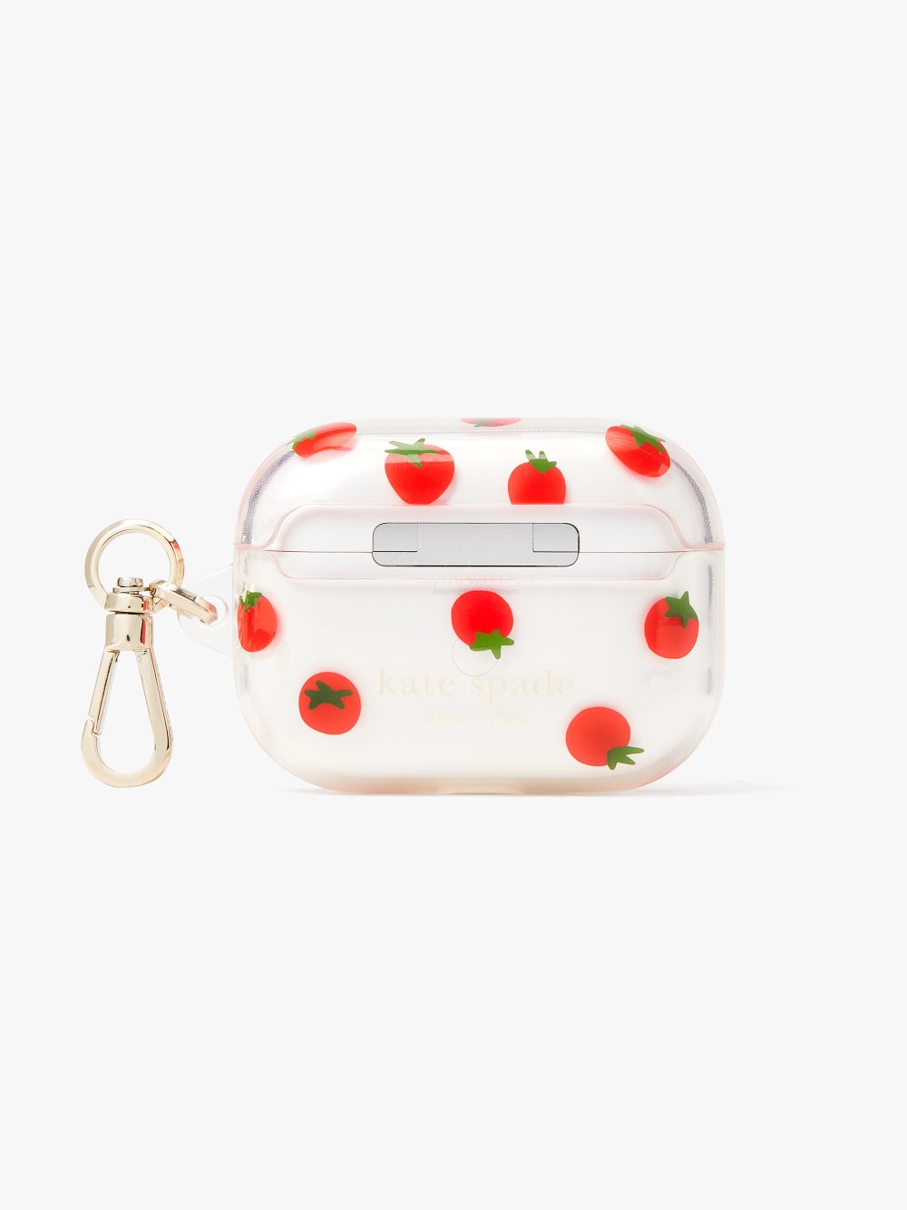 Women's bright red Roma Tomato AirPods Pro Case | Kate Spade