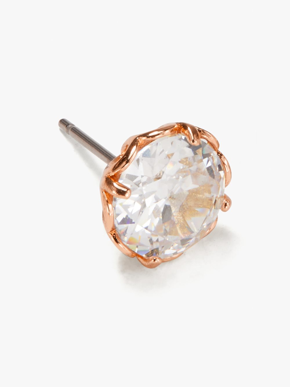Women's clear/rose gold that sparkle round earrings | Kate Spade
