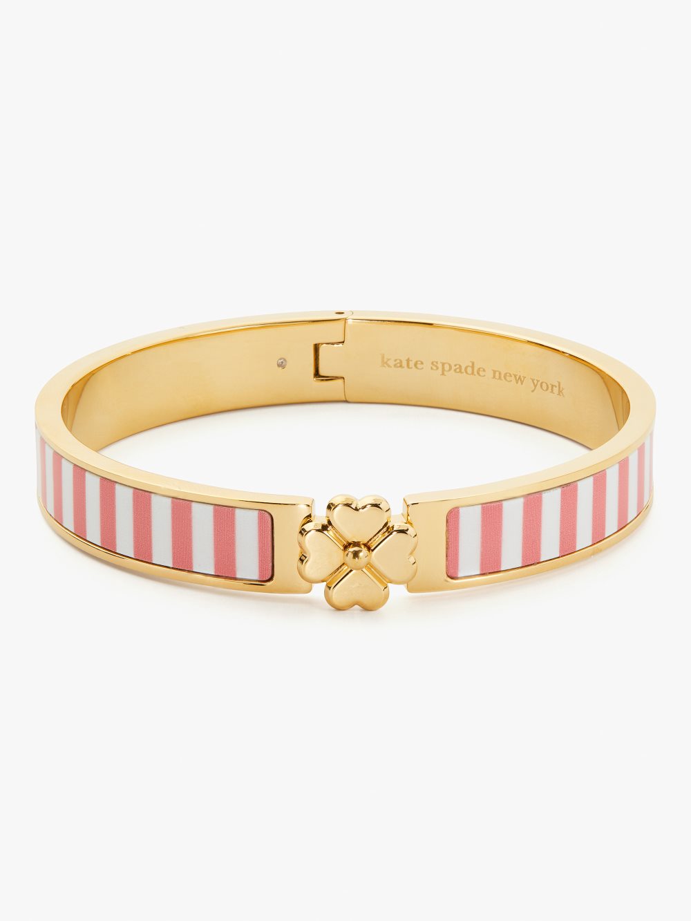 Women's coral lipstick heritage spade flower hinged bangle | Kate Spade