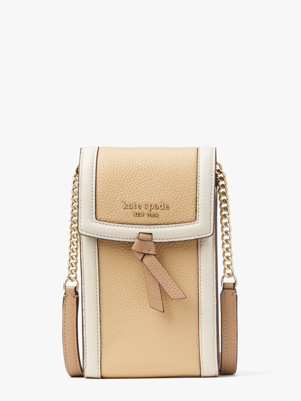 Women's warm stone multi knott colorblocked north south phone crossbody | Kate Spade