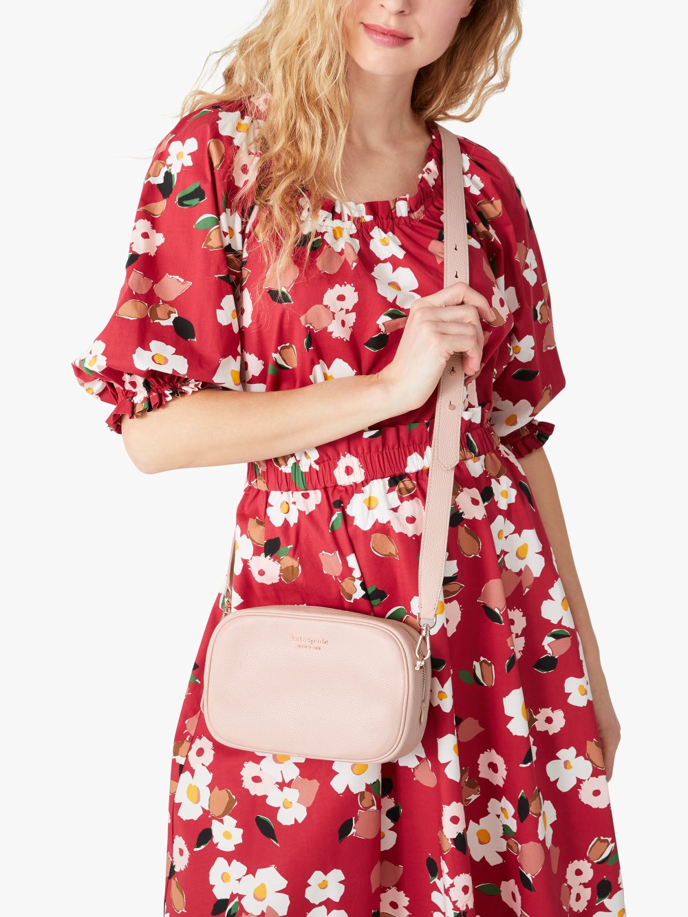 Women's chalk pink astrid medium camera bag | Kate Spade