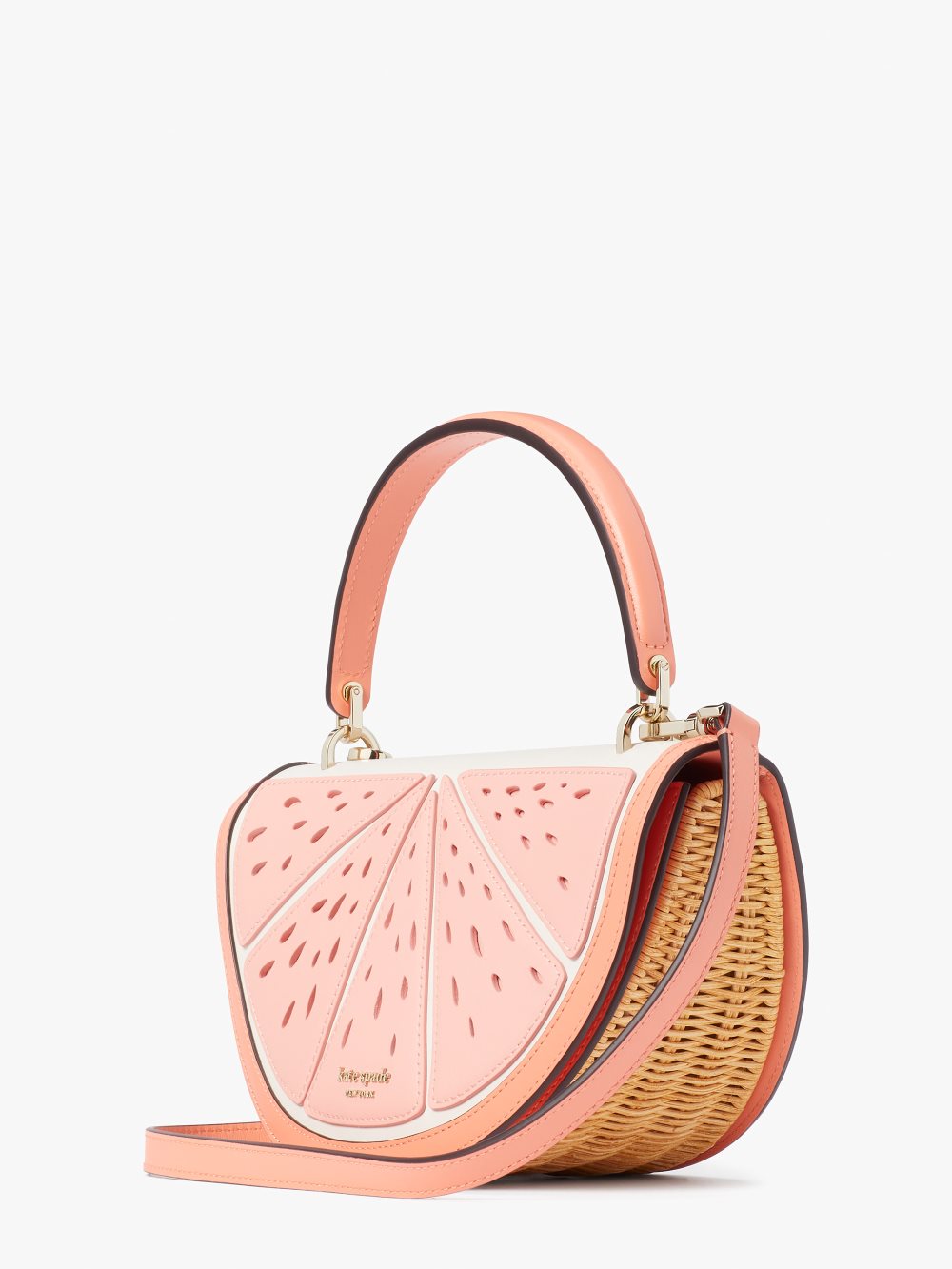 Women's pink moon squeeze wicker 3d grapefruit crossbody | Kate Spade