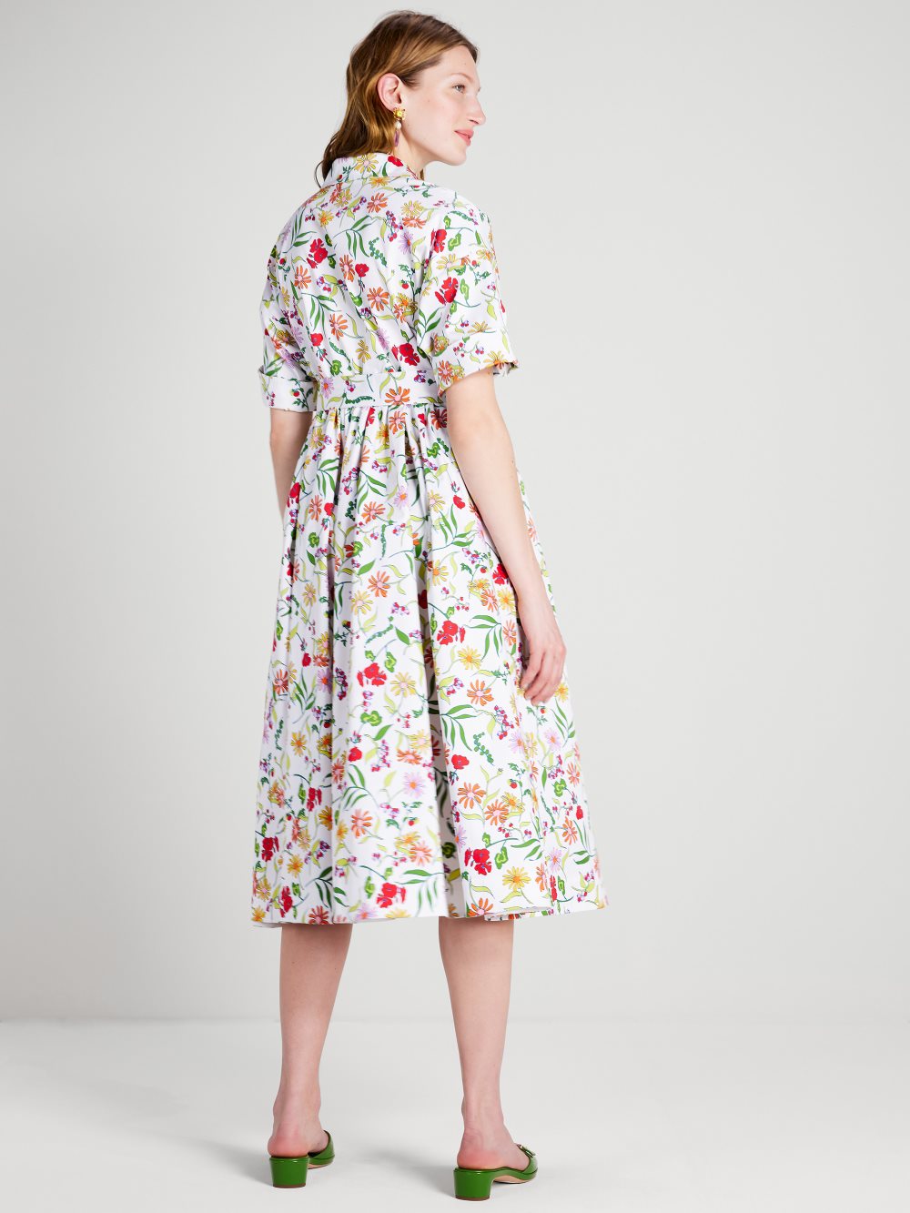 Women's  fresh white multi  rooftop garden floral montauk dress | Kate Spade