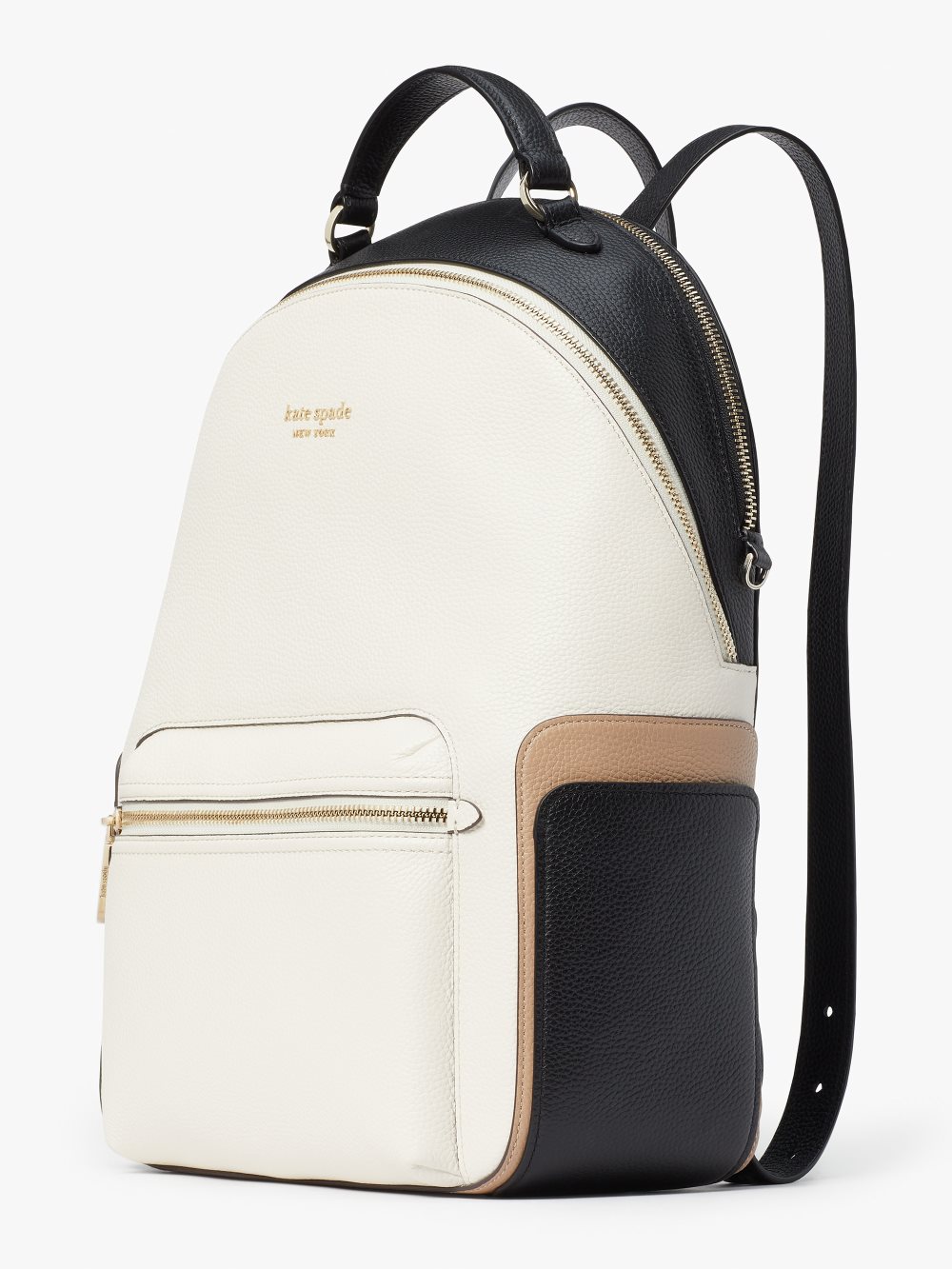 Women's parchment multi hudson colorblocked large backpack | Kate Spade