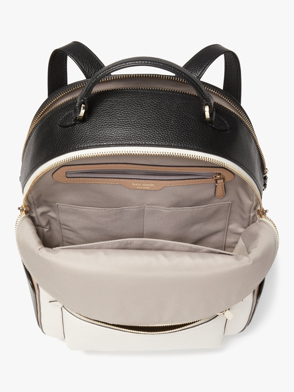 Women's parchment multi hudson colorblocked large backpack | Kate Spade