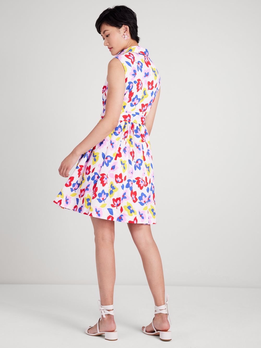 Women's cream multi summer flowers marina dress | Kate Spade