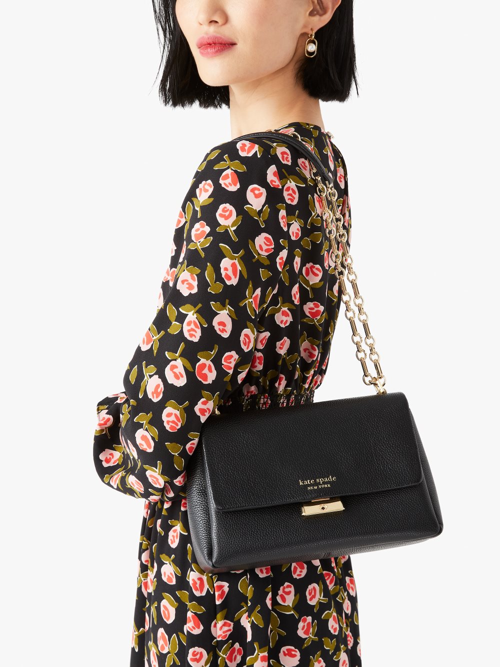 Women's black carlyle medium shoulder bag | Kate Spade