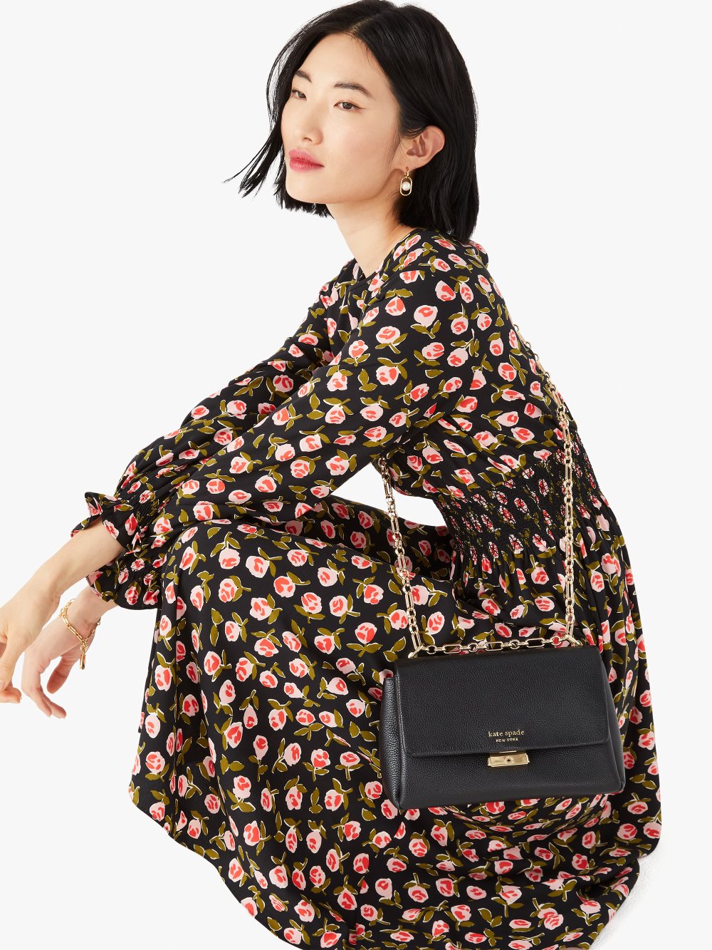 Women's black carlyle medium shoulder bag | Kate Spade