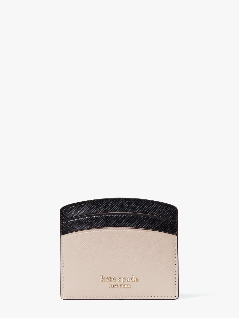 Women's warm beige/black spencer cardholder | Kate Spade