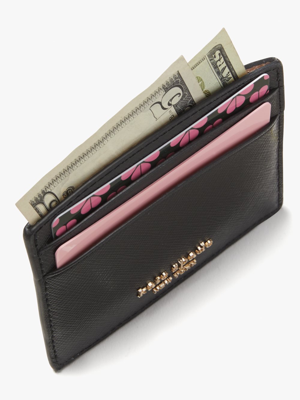 Women's warm beige/black spencer cardholder | Kate Spade