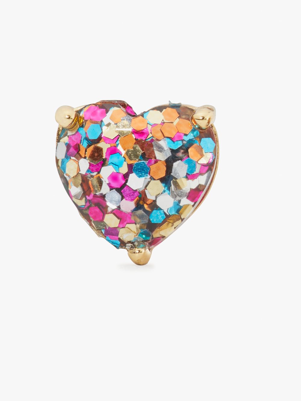 Women's multi glitter my love glitter heart studs | Kate Spade