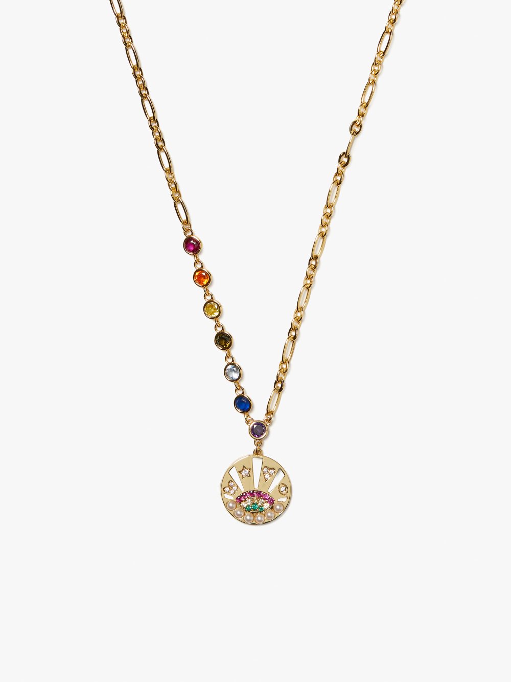 Women's multi rainbow medallion pendant | Kate Spade