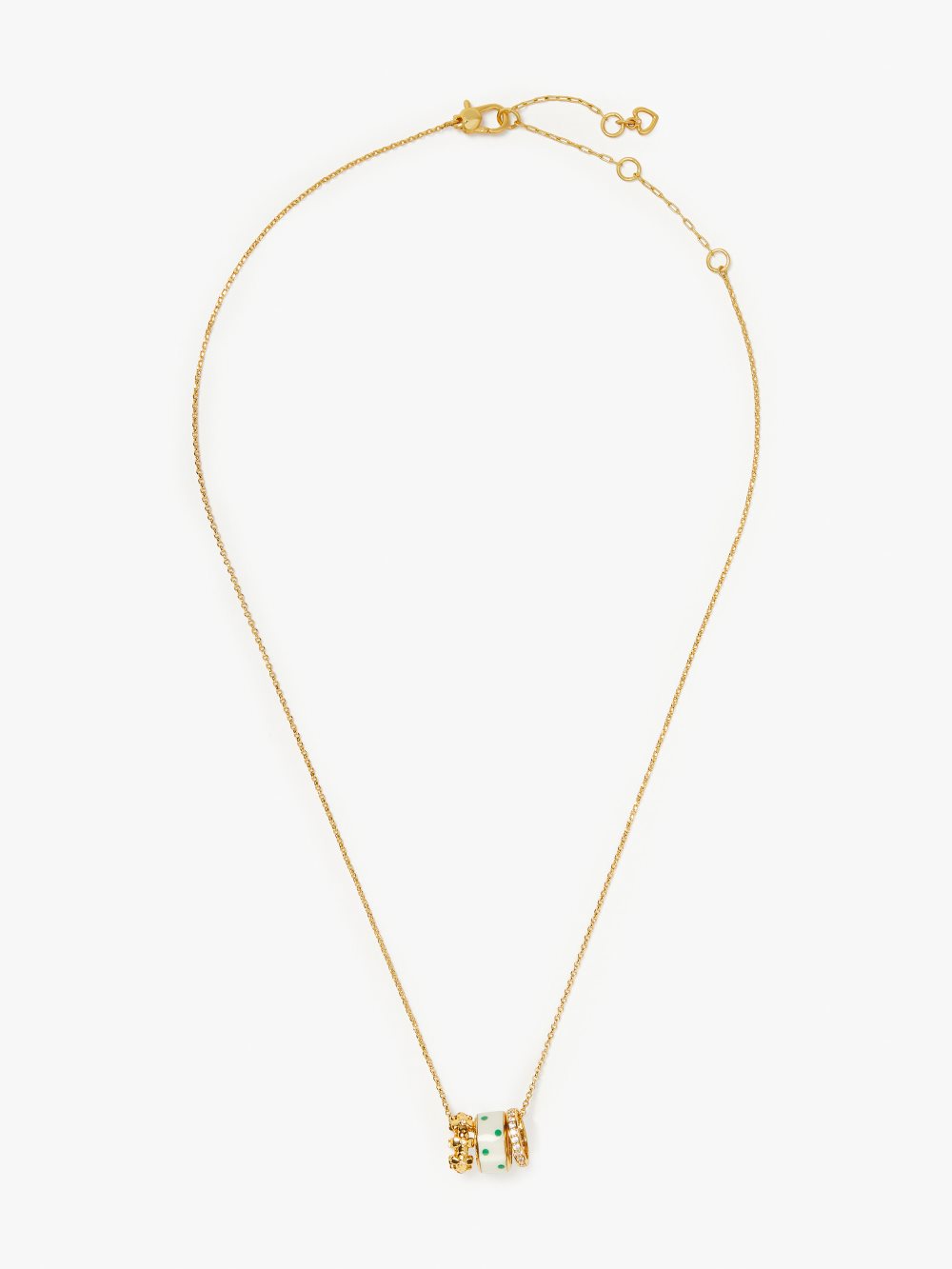 Women's sun dot heritage spade flower stacked mini pendant | Kate Spade