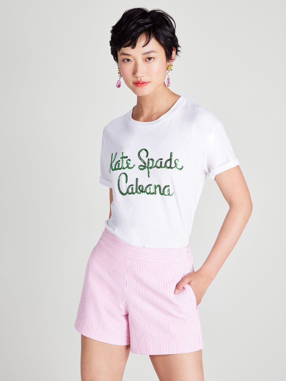 Women's fresh white cabana logo tee | Kate Spade