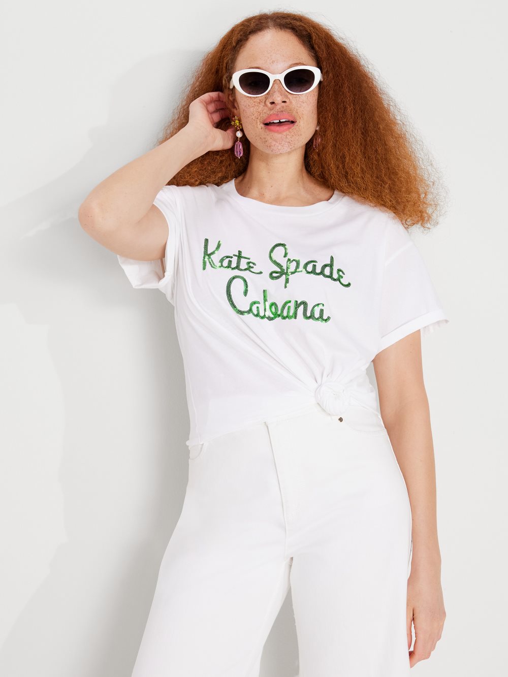 Women's fresh white cabana logo tee | Kate Spade