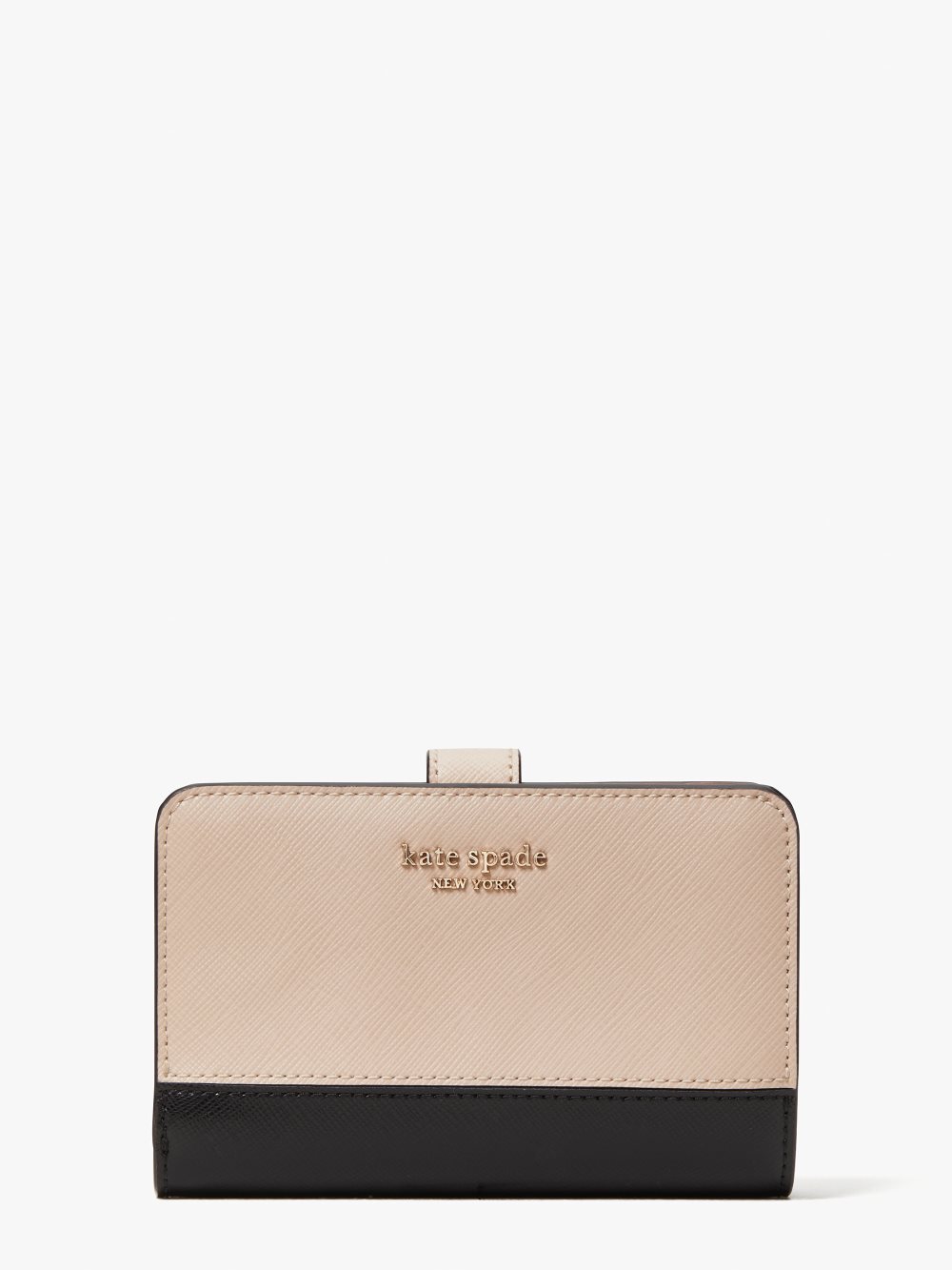 Women's warm beige/black spencer compact wallet | Kate Spade