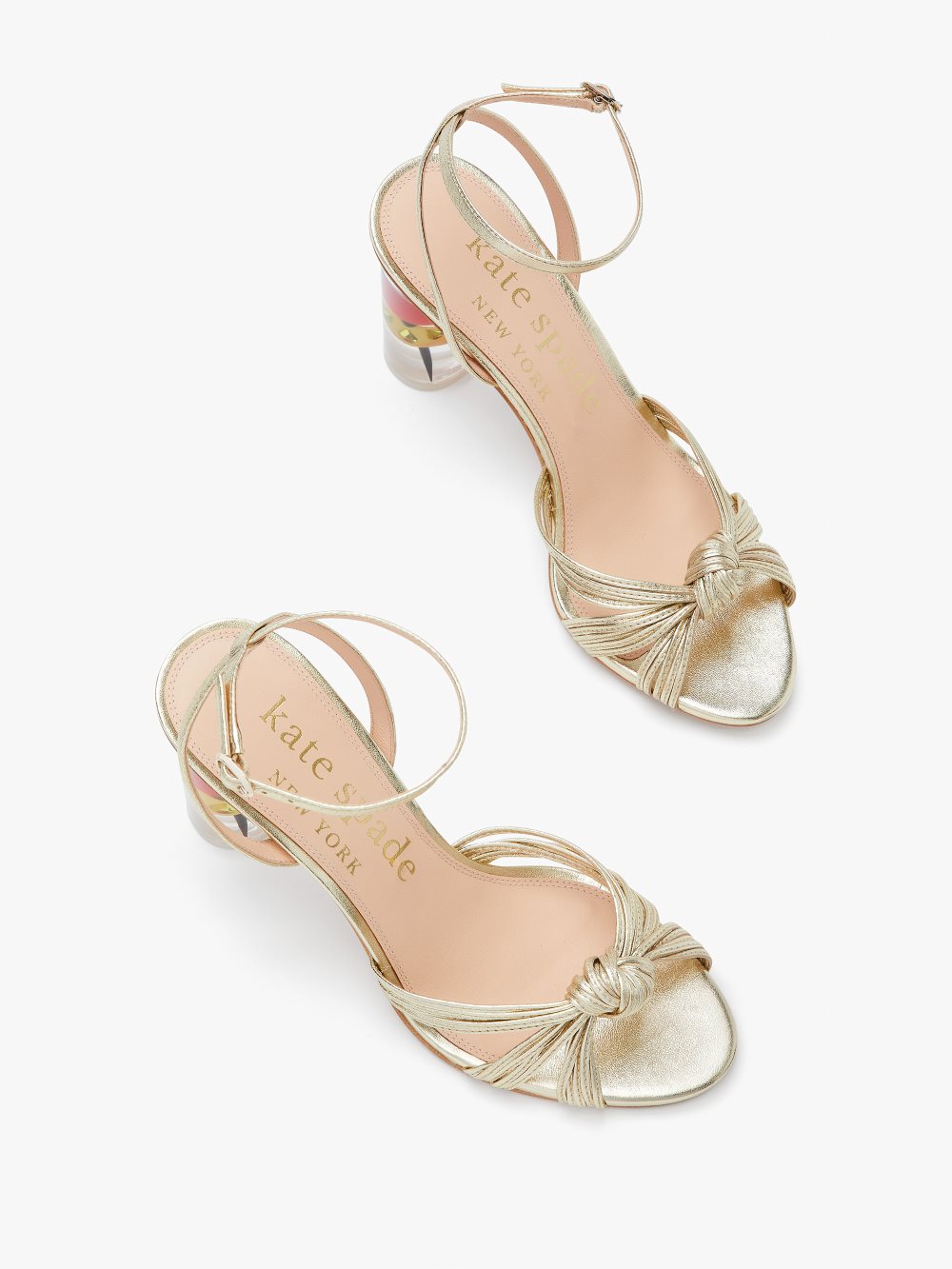 Women's pale gold happy hour sandals | Kate Spade