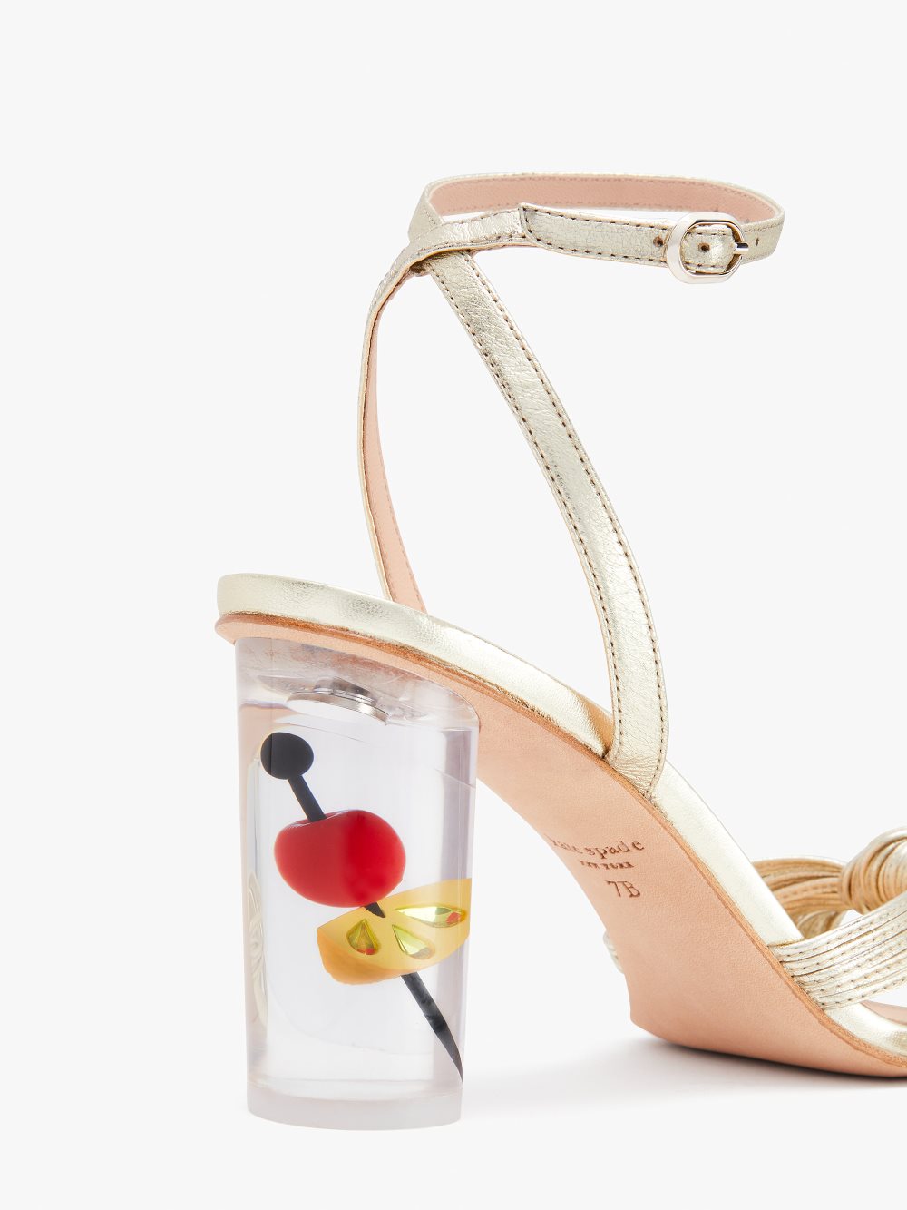 Women's pale gold happy hour sandals | Kate Spade