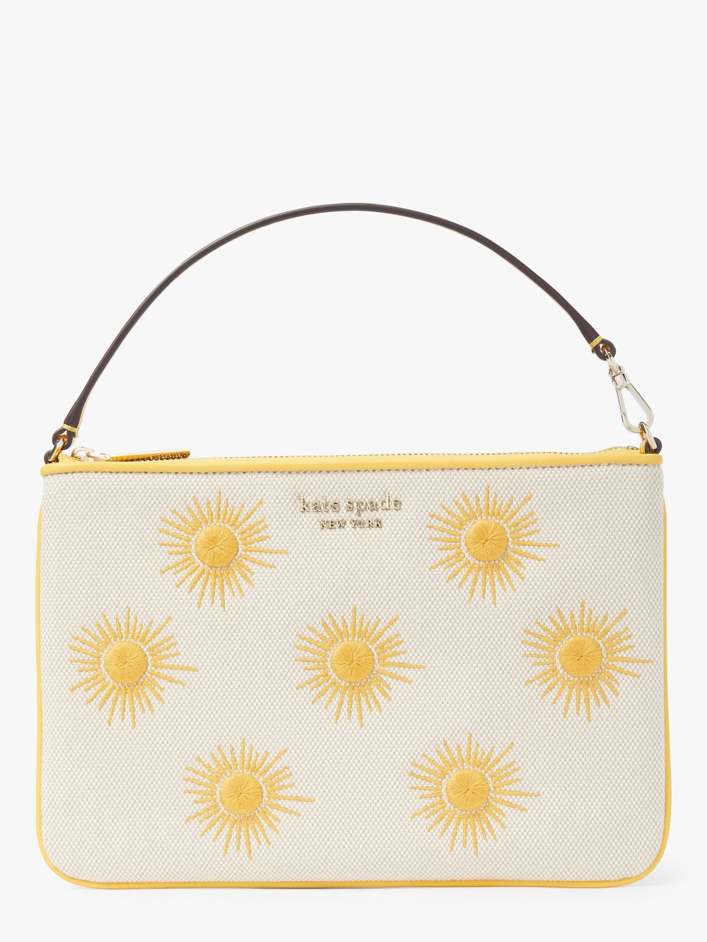 Women's morning light multi sunkiss embroidered canvas sun pouch wristlet | Kate Spade