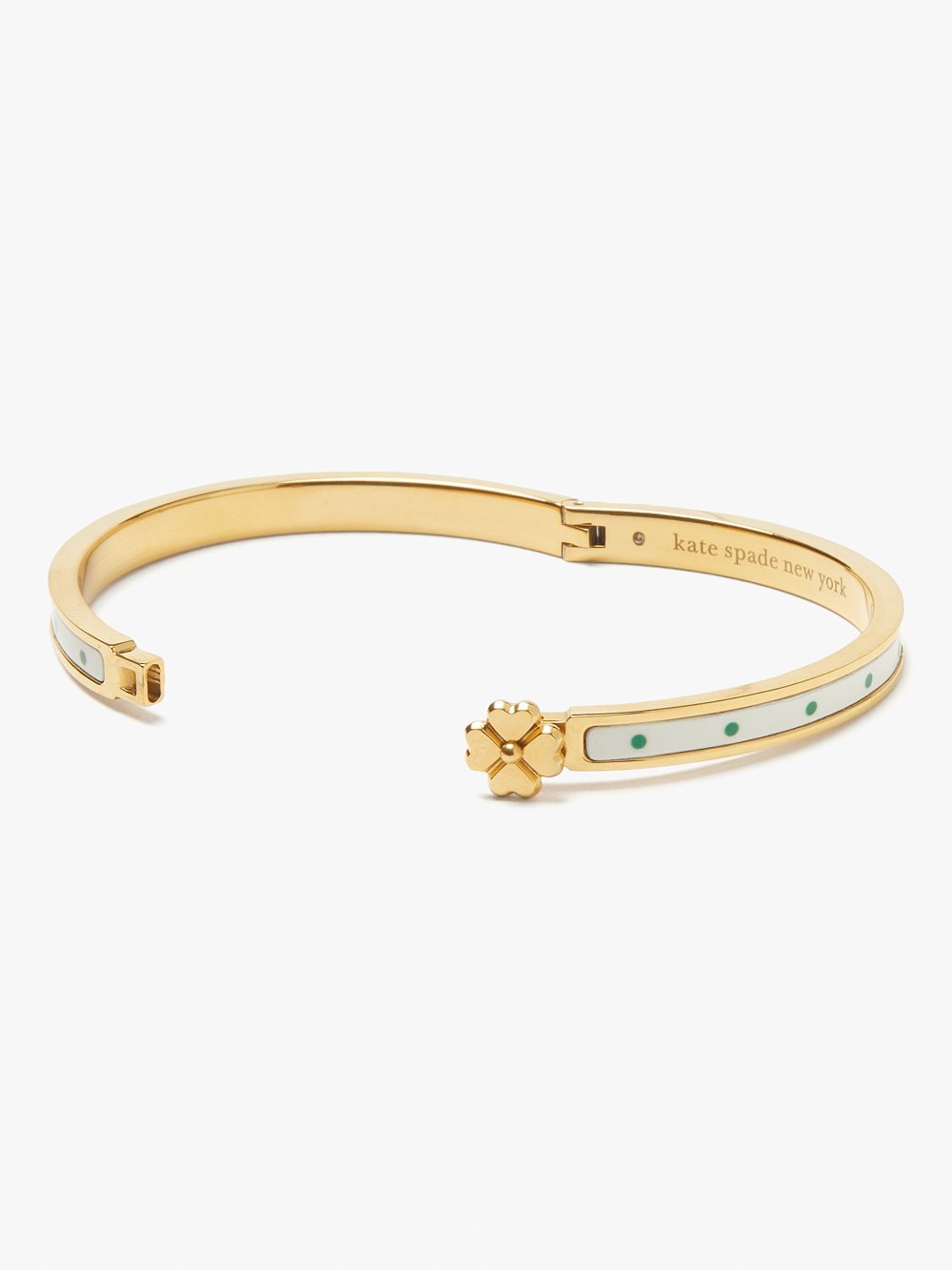 Women's sun dot heritage spade flower metal thin hinged bangle | Kate Spade