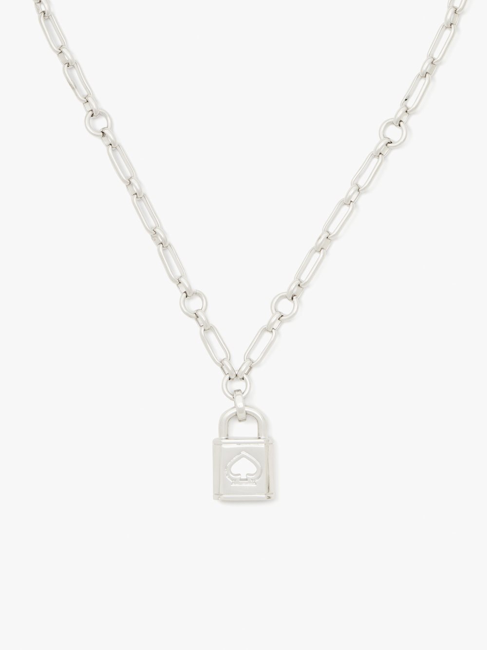 Women's silver lock and spade pendant | Kate Spade