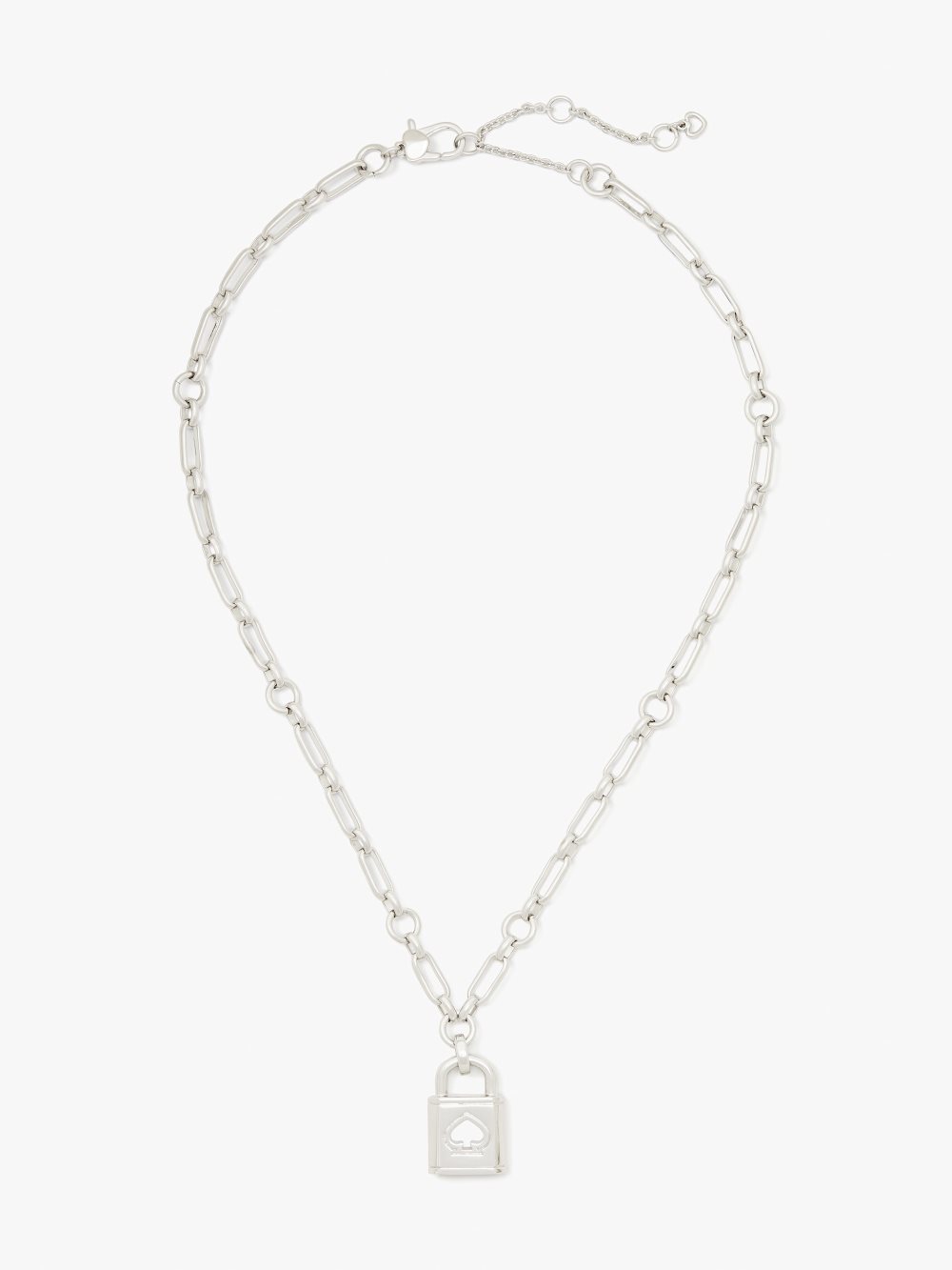 Women's silver lock and spade pendant | Kate Spade