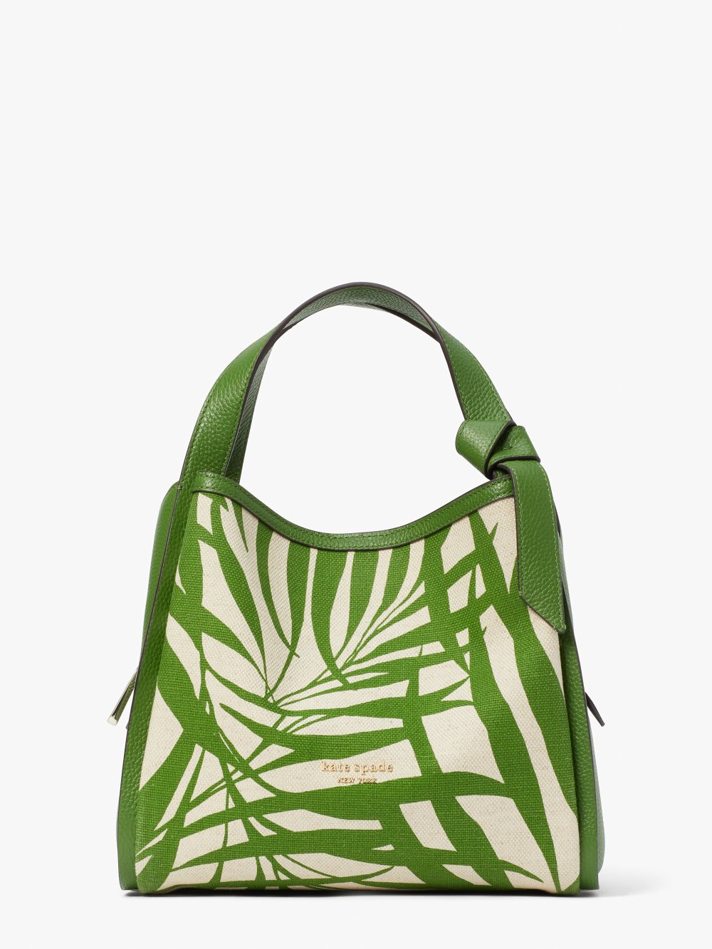 Women's bitter greens multi knott palm canvas medium crossbody tote | Kate Spade