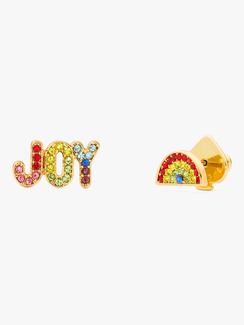 Women's multi rainbow joy asymmetrical studs | Kate Spade