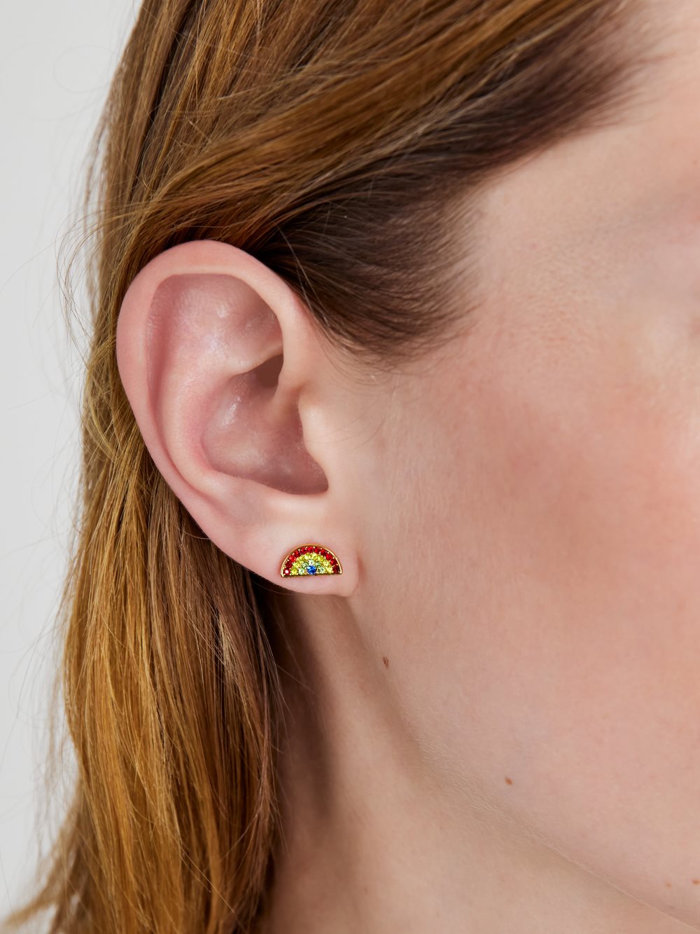 Women's multi rainbow joy asymmetrical studs | Kate Spade