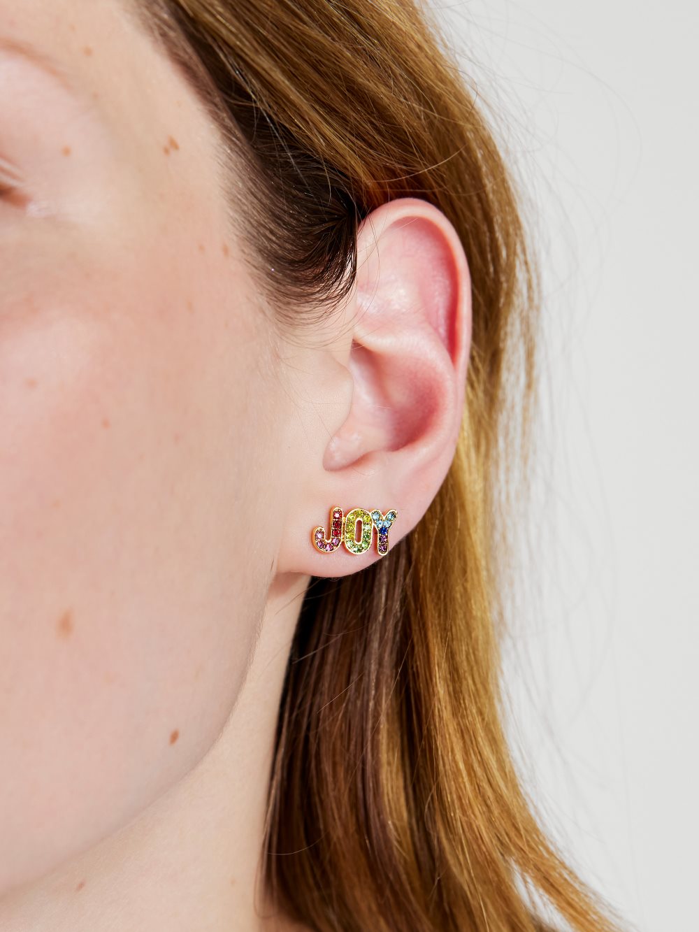 Women's multi rainbow joy asymmetrical studs | Kate Spade