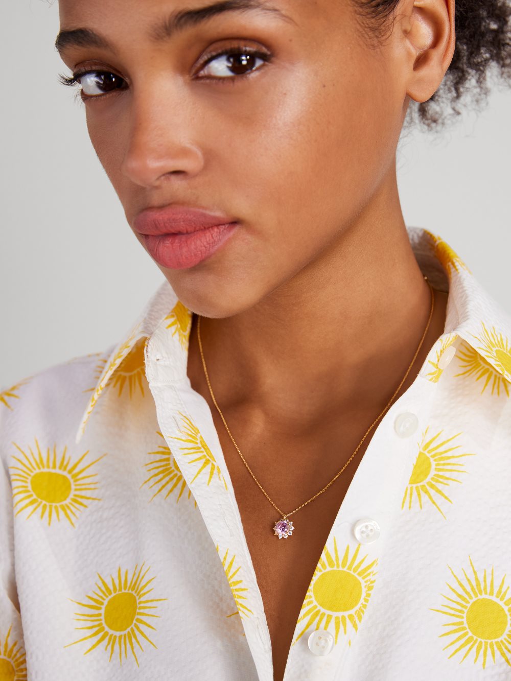 Women's light rose. sunny halo pendant | Kate Spade