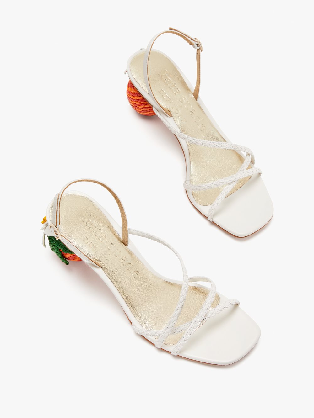 Women's optic white multi valencia blossom sandals | Kate Spade