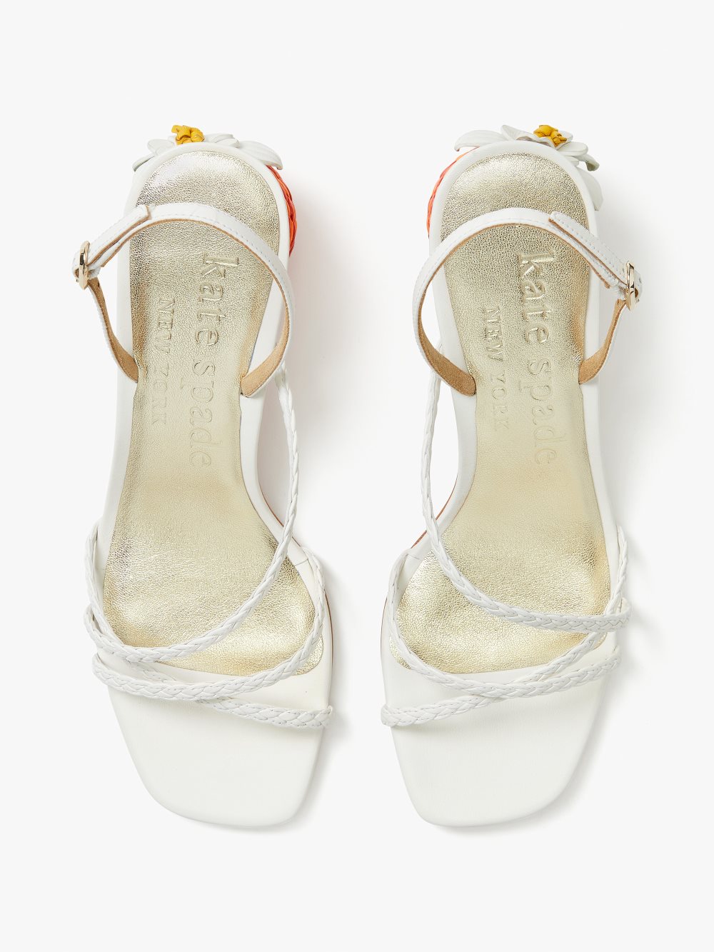 Women's optic white multi valencia blossom sandals | Kate Spade